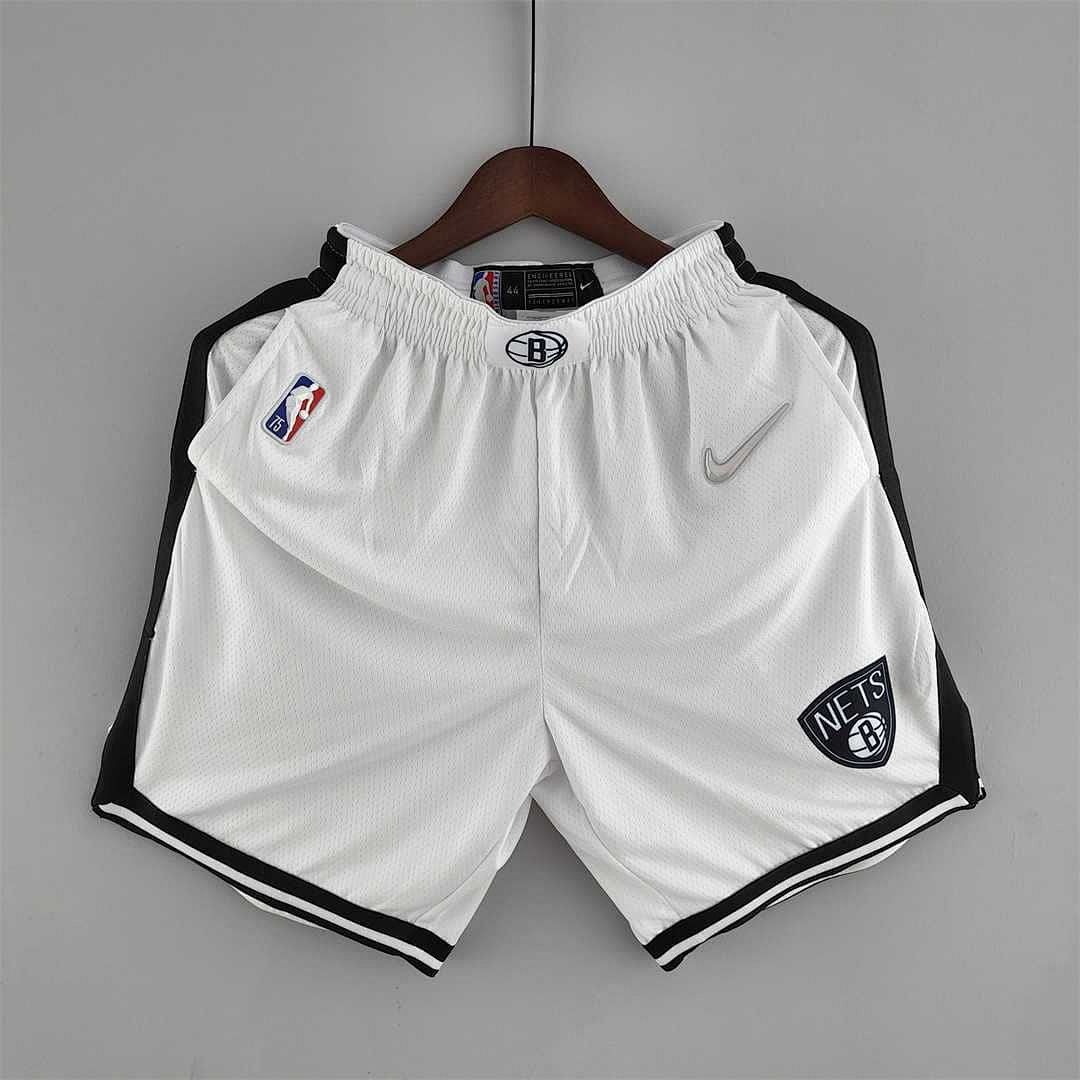 75th anniversary Brooklyn Nets White NBA shorts