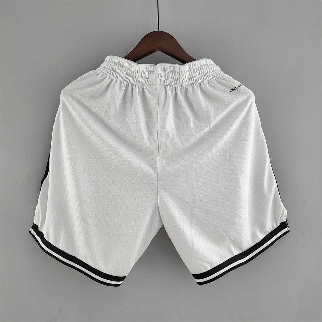 75th anniversary Brooklyn Nets White NBA shorts 8