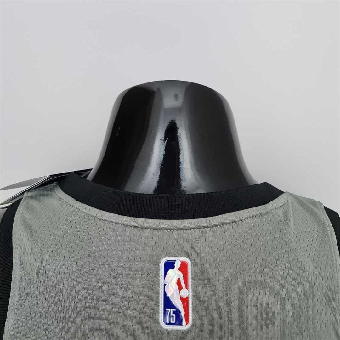 75th Anniversary Curry #30 Brooklyn Nets City Edition Gray NBA Jersey 4