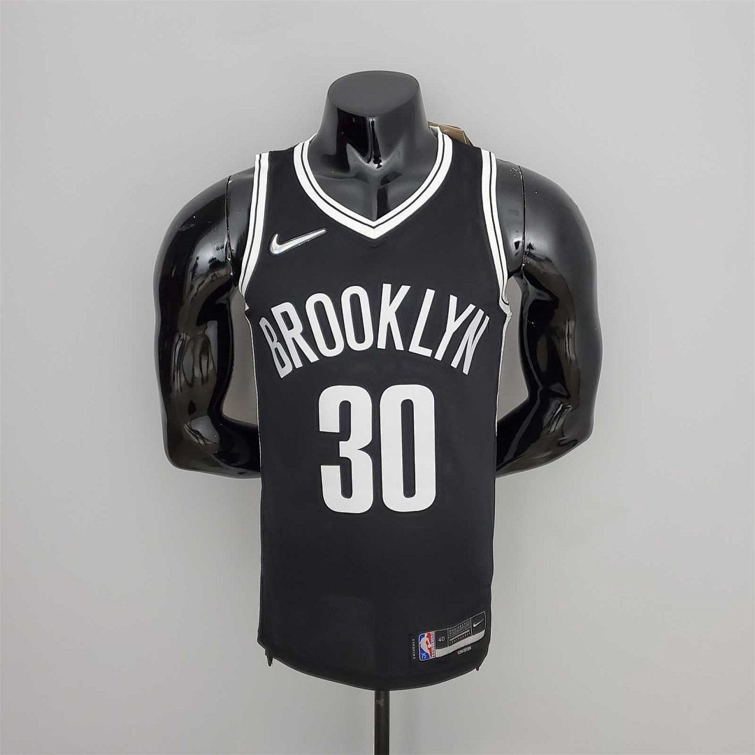 75th Anniversary Curry #30 Nets Black NBA Jersey