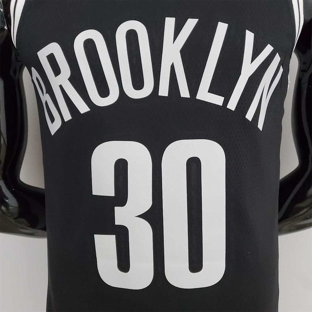 75th Anniversary Curry #30 Nets Black NBA Jersey 4