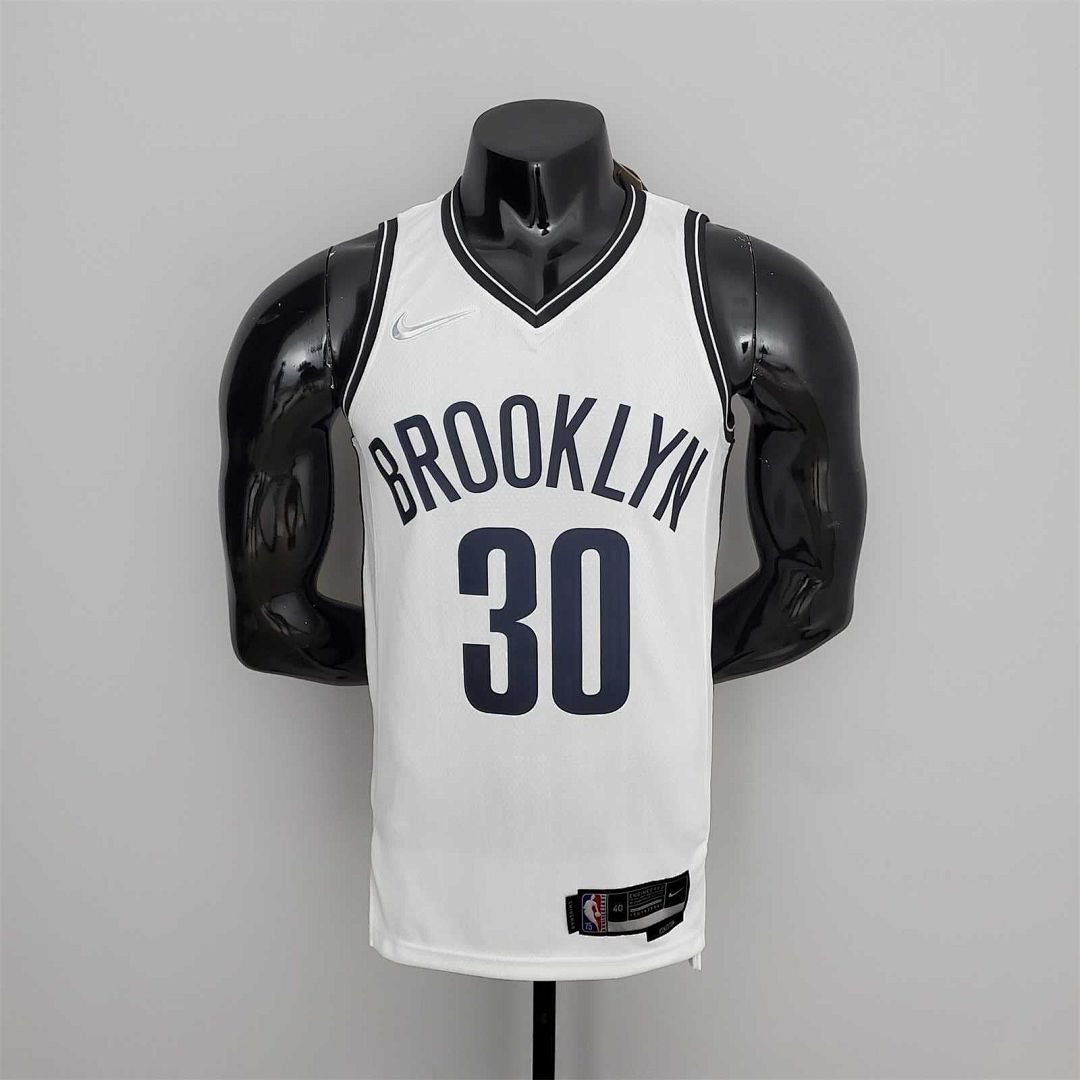 75th Anniversary Curry #30 Nets White NBA Jersey