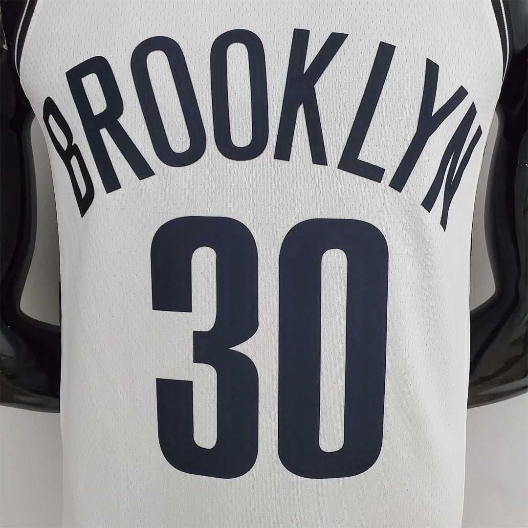 75th Anniversary Curry #30 Nets White NBA Jersey 2