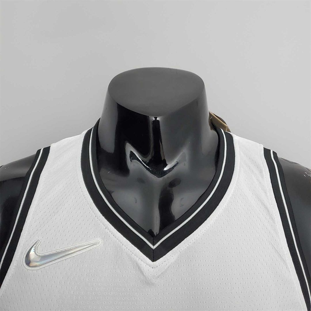 75th Anniversary Curry #30 Nets White NBA Jersey 3