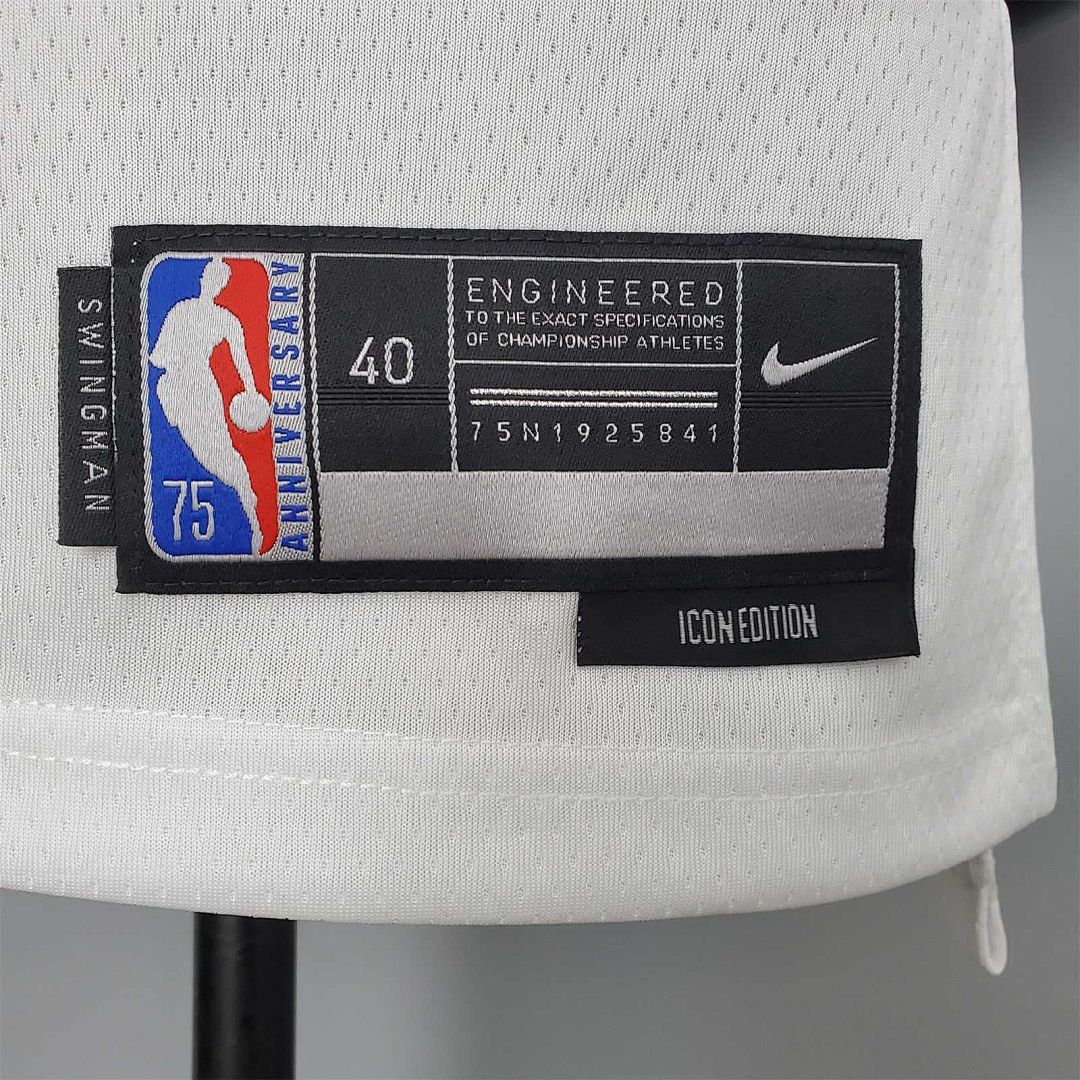 75th Anniversary DURANT#7 Nets White 3
