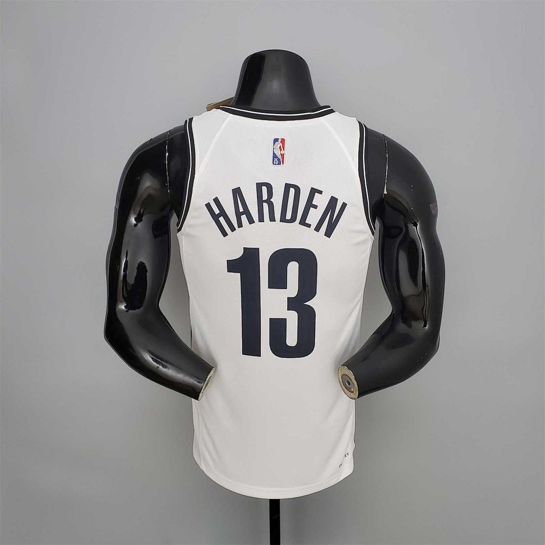 75th Anniversary Harden #13 Nets White 3