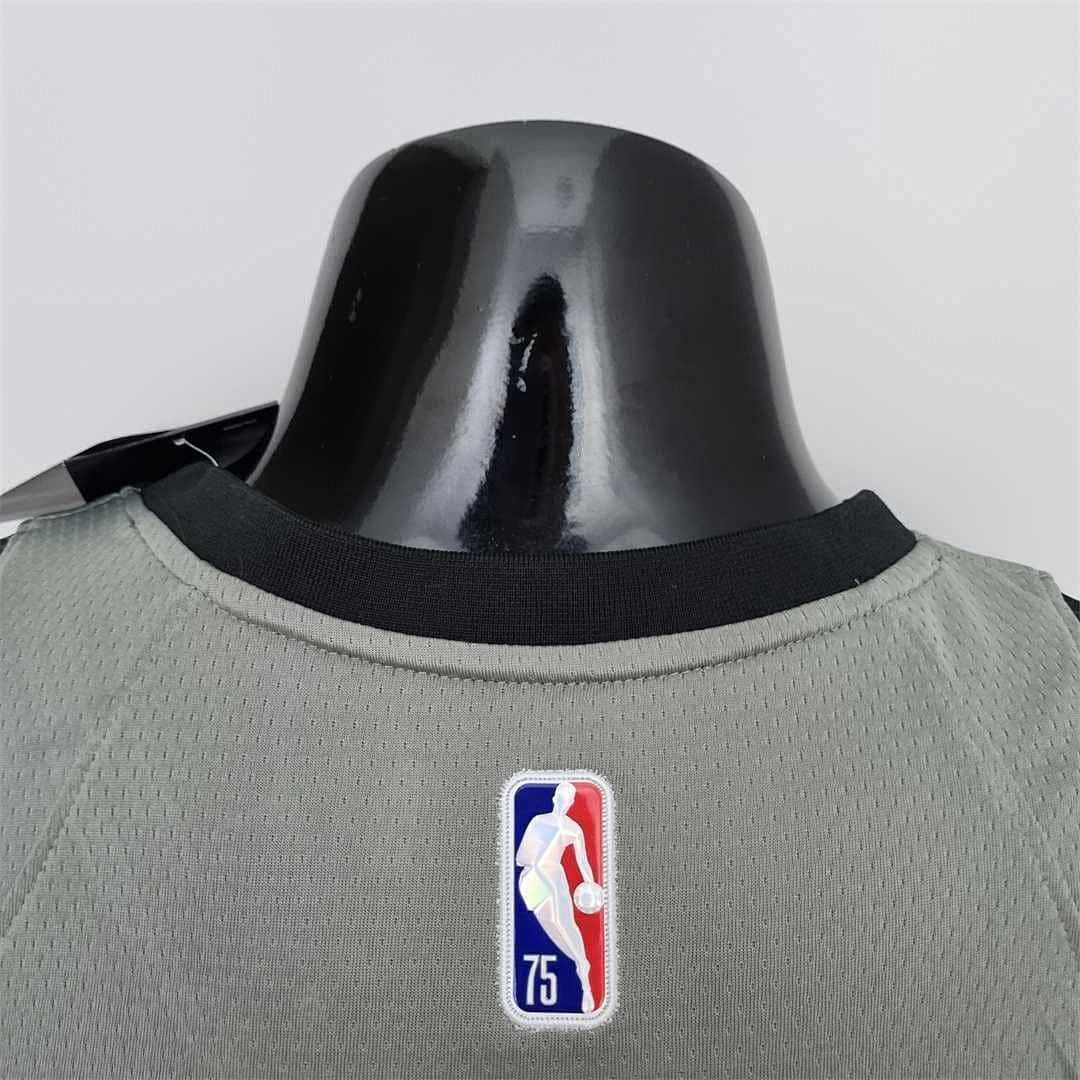 75th Anniversary Irving #11 Brooklyn Nets City Edition Gray NBA Jersey 4