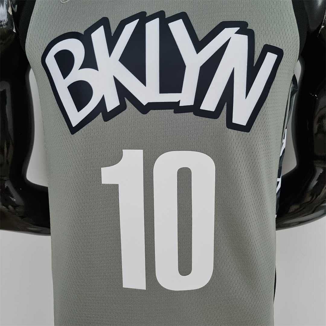 75th Anniversary Simmons #10 Brooklyn Nets City Edition Gray NBA Jersey 4