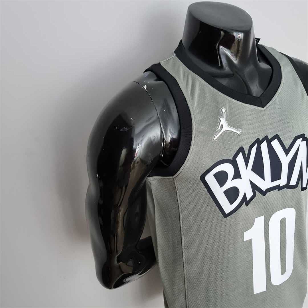 75th Anniversary Simmons #10 Brooklyn Nets City Edition Gray NBA Jersey 7