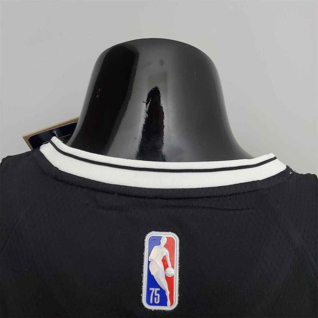 75th Anniversary Simmons #10 Nets Black NBA Jersey 10