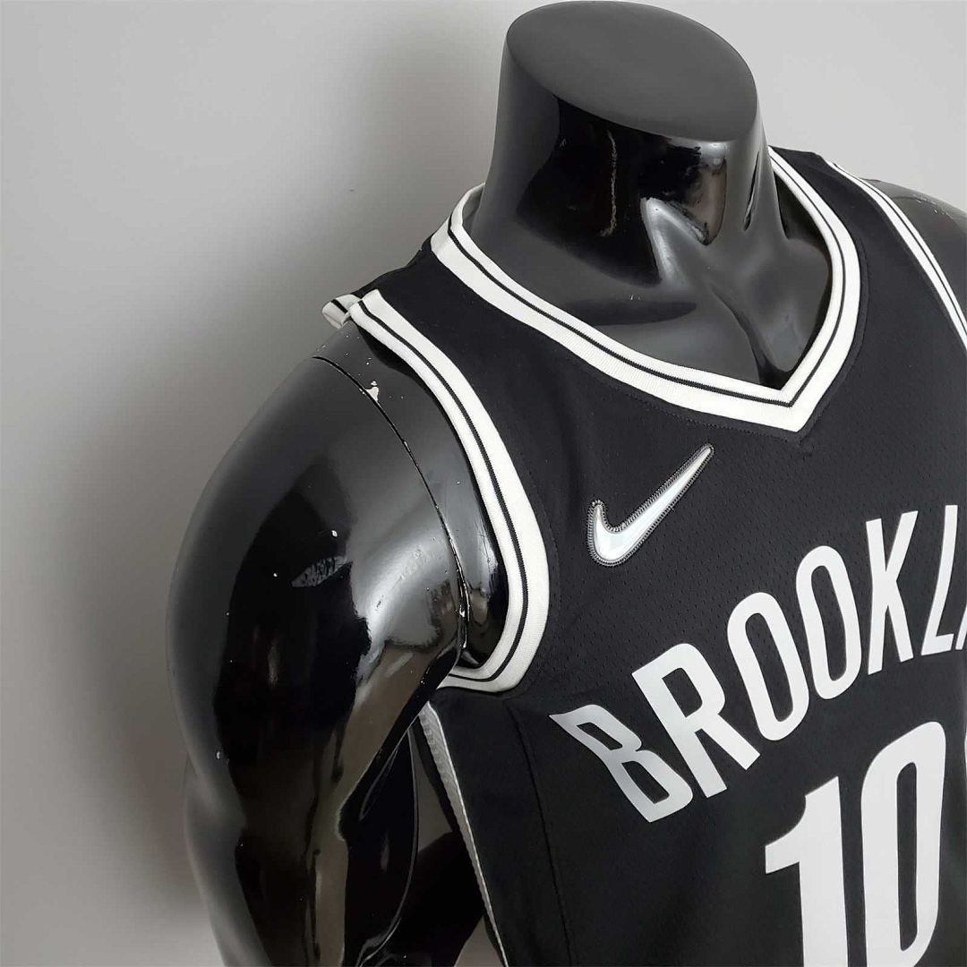 75th Anniversary Simmons #10 Nets Black NBA Jersey 5