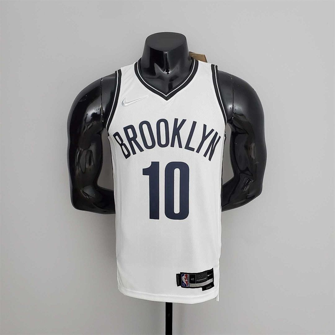 75th Anniversary Simmons #10 Nets White NBA Jersey
