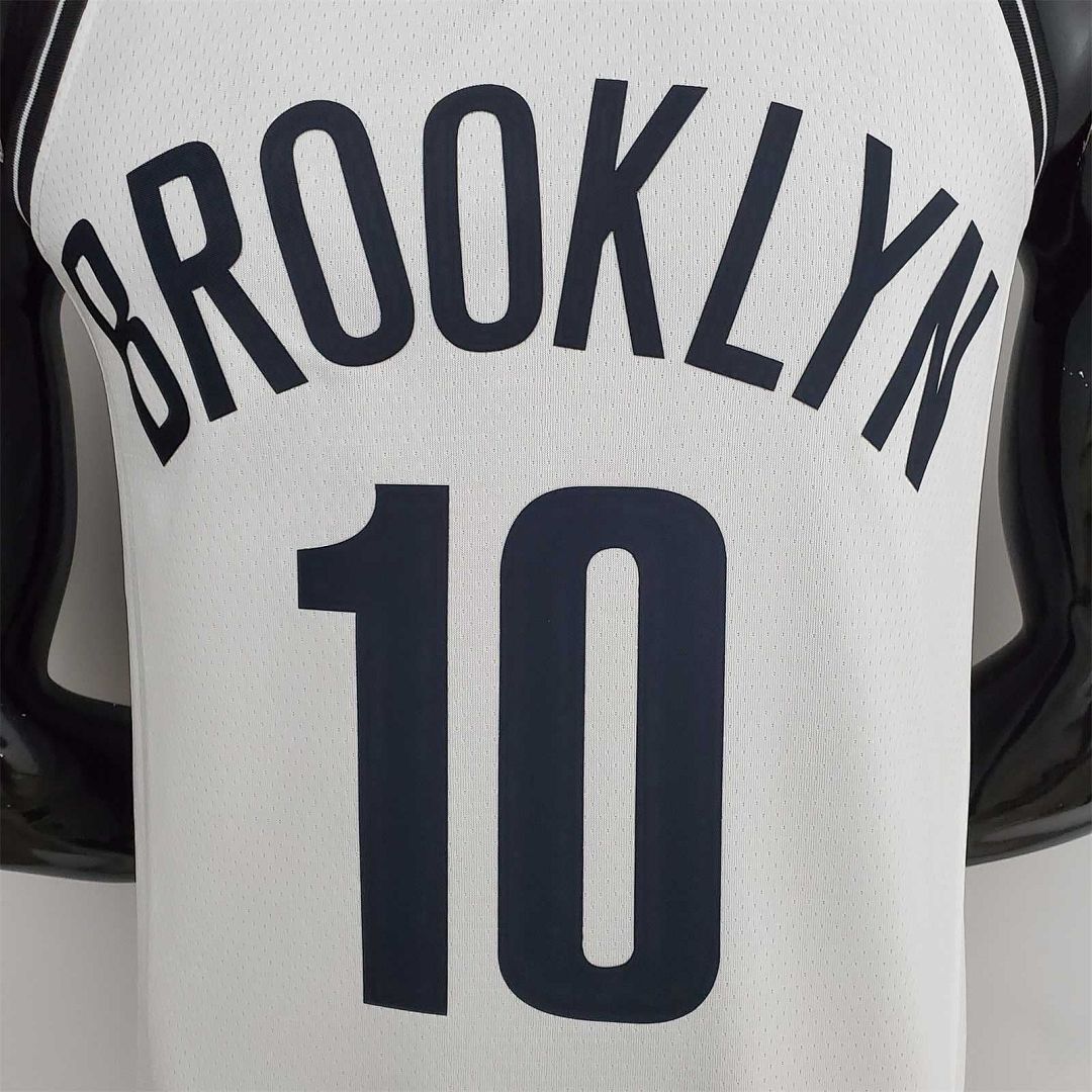 75th Anniversary Simmons #10 Nets White NBA Jersey 5