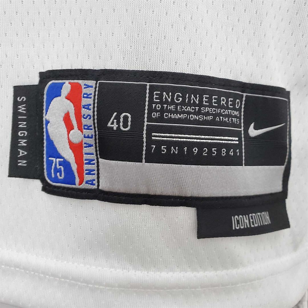 75th Anniversary Simmons #10 Nets White NBA Jersey 9