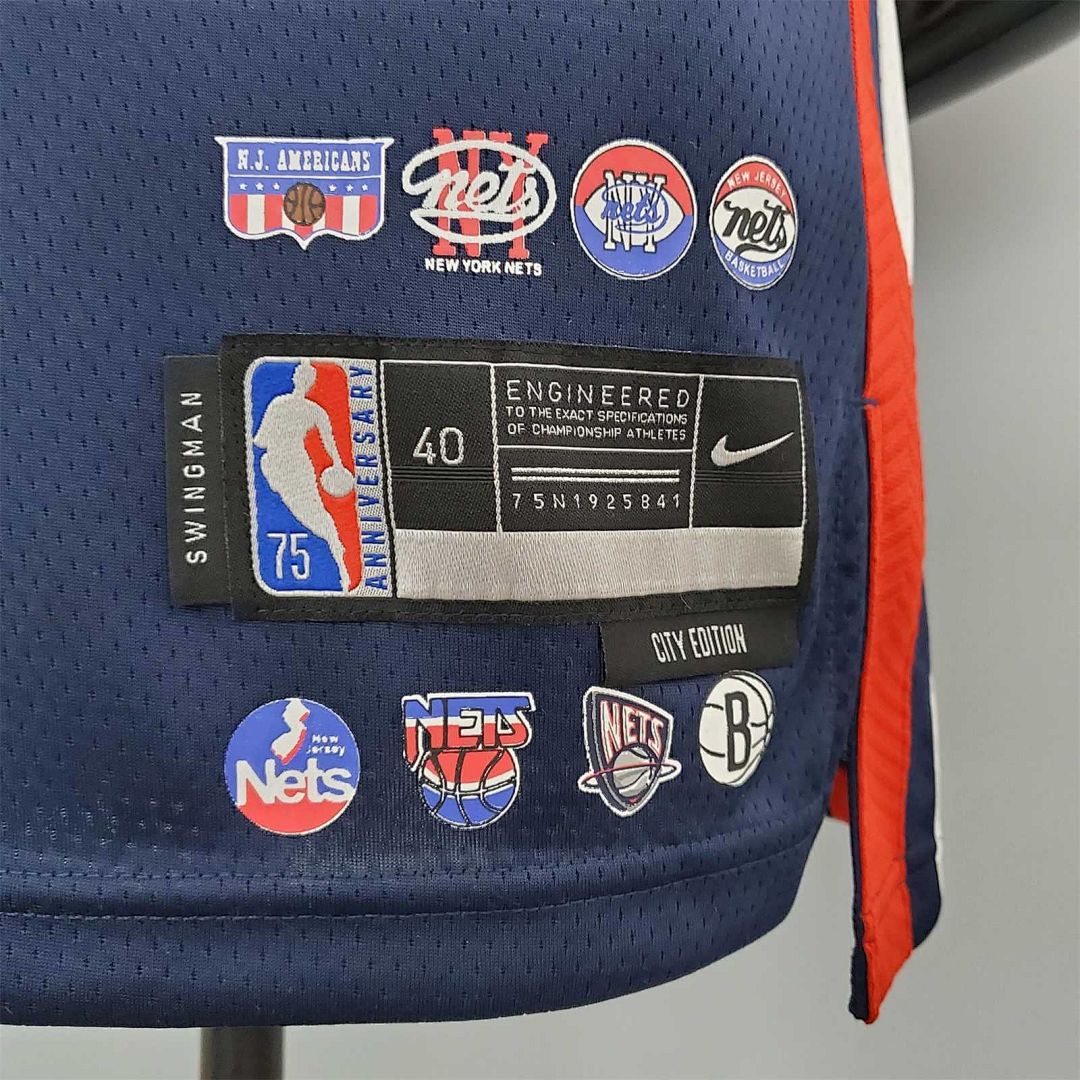 2022 75th Anniversary Durant #7 Nets City Edition Royal Blue 5