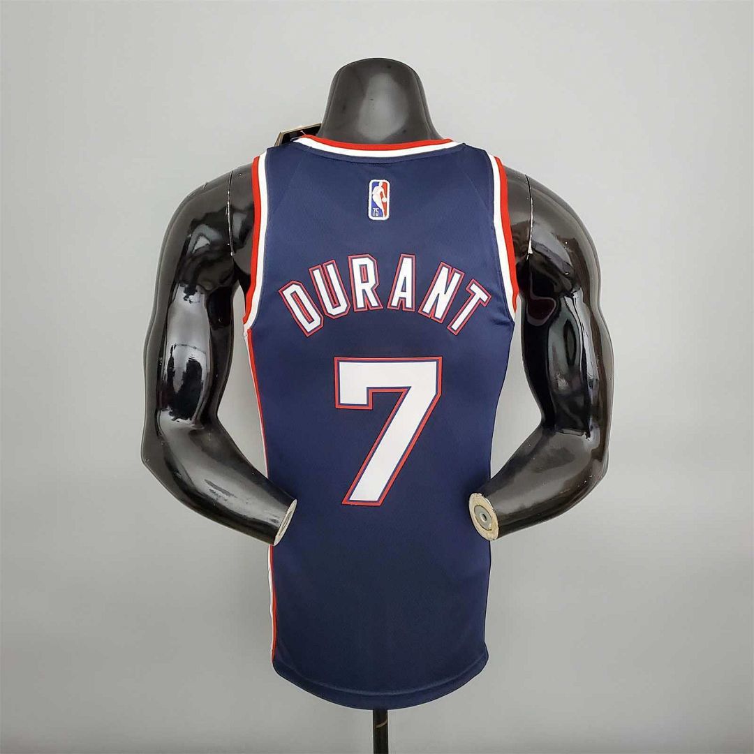 2022 75th Anniversary Durant #7 Nets City Edition Royal Blue 7
