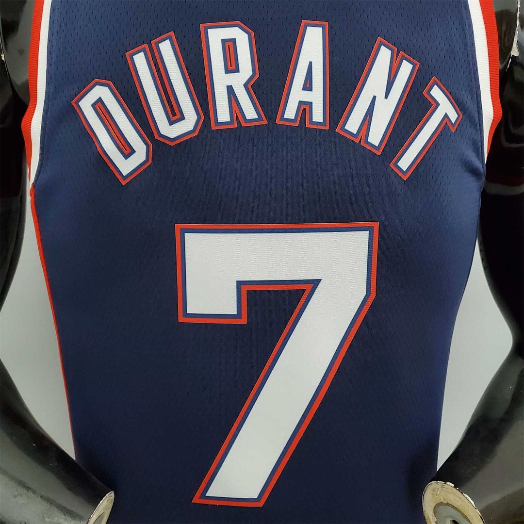 2022 75th Anniversary Durant #7 Nets City Edition Royal Blue 8
