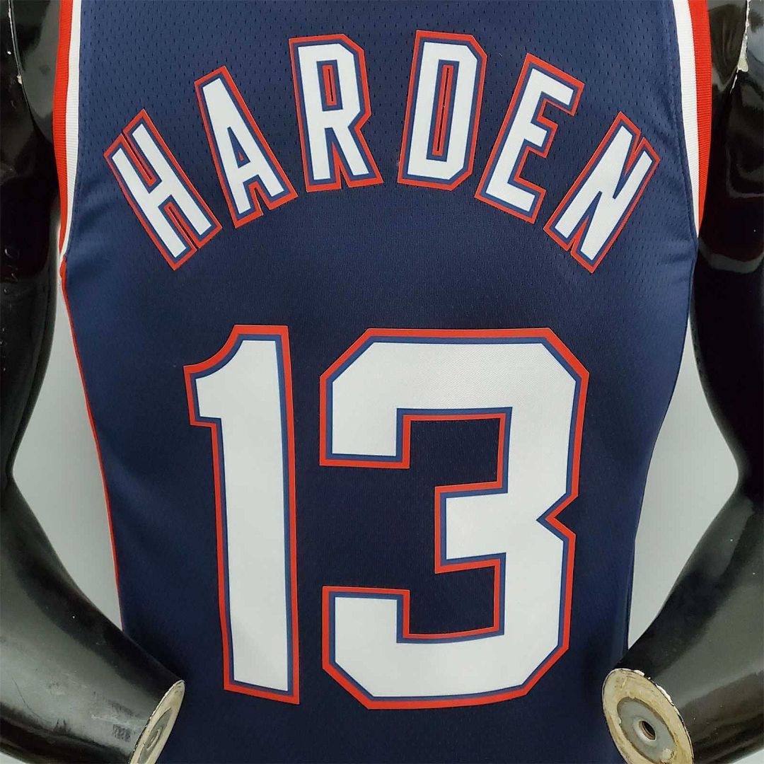 2022 75th Anniversary Harden #13 Nets City Edition Royal Blue 4