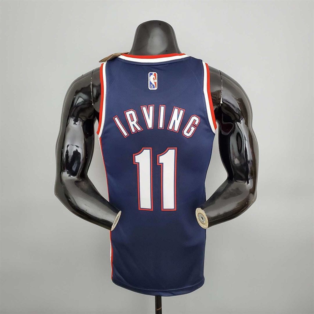 2022 75th Anniversary Irving #11 Nets City Edition Royal Blue 7