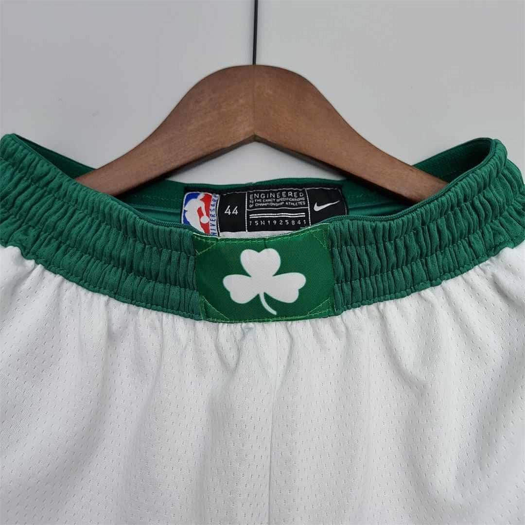 75th Anniversary Boston Celtics White NBA Shorts 2