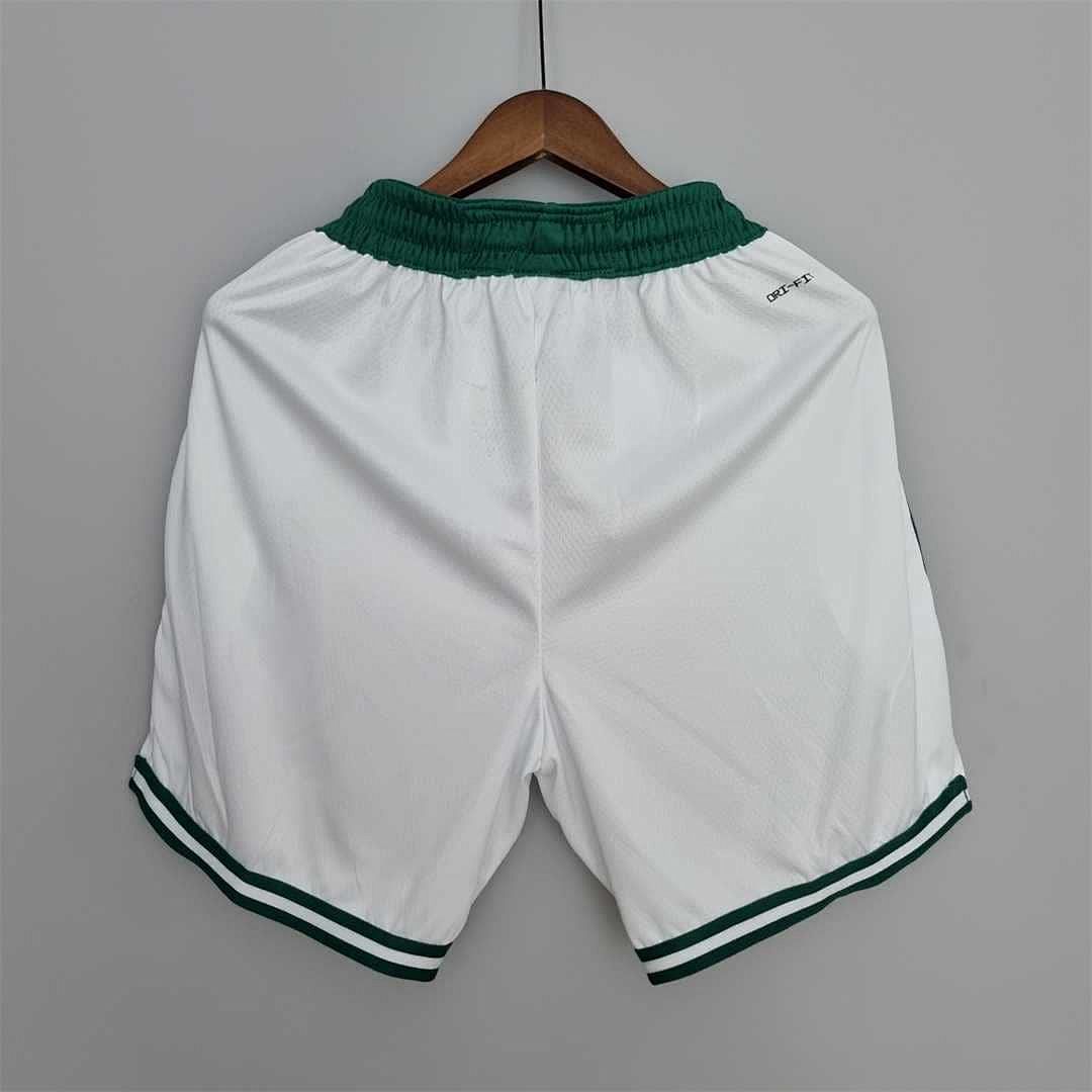75th Anniversary Boston Celtics White NBA Shorts 7