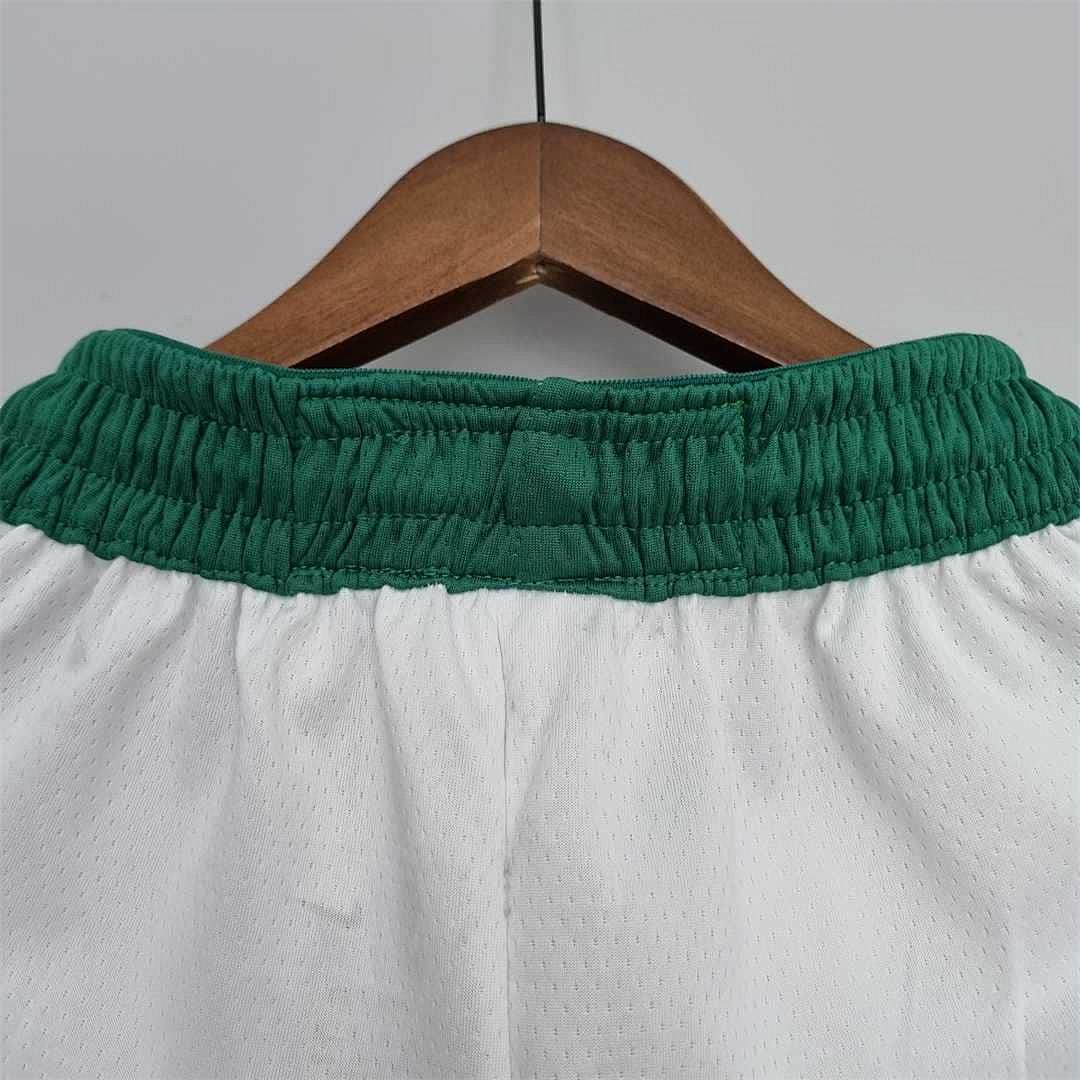 75th Anniversary Boston Celtics White NBA Shorts 8