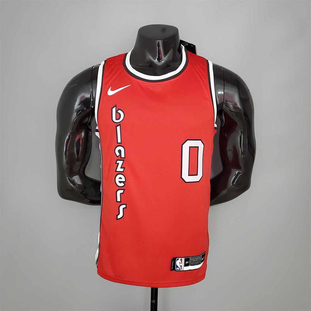LILLARO#0 Trail Blazers Retro Red