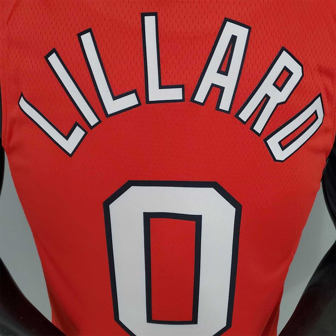 LILLARO#0 Trail Blazers Retro Red 6