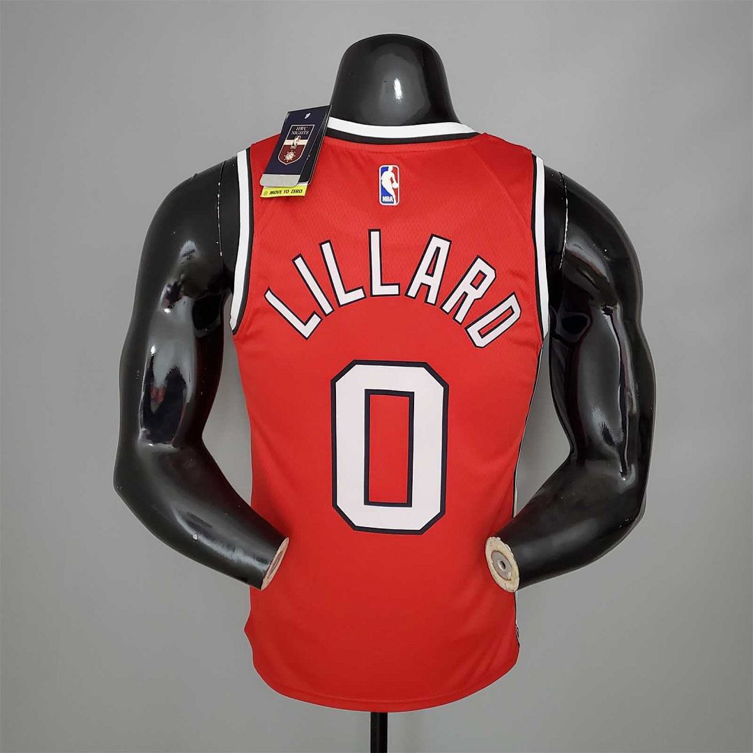 LILLARO#0 Trail Blazers Retro Red 7