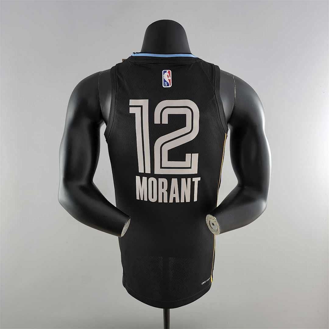 MORANT#12 Memphis Grizzlies Honor Edition Black NBA Jersey 7
