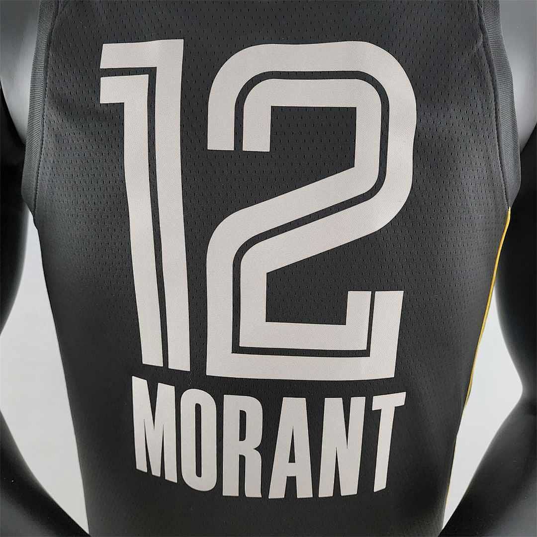 MORANT#12 Memphis Grizzlies Honor Edition Black NBA Jersey 8