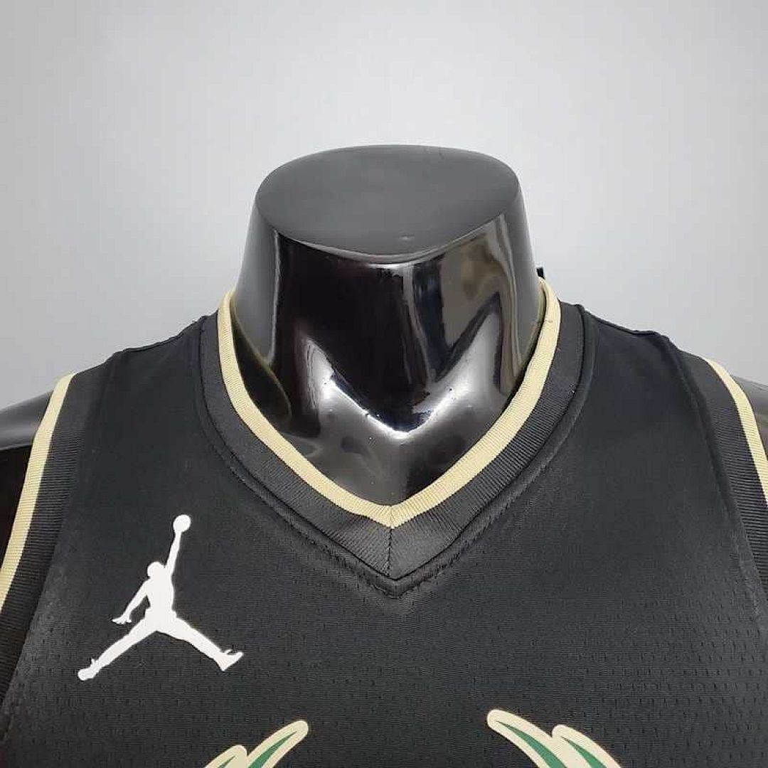 New Bucks Jordan Antetokounmpo #34 Theme Edition Black 2