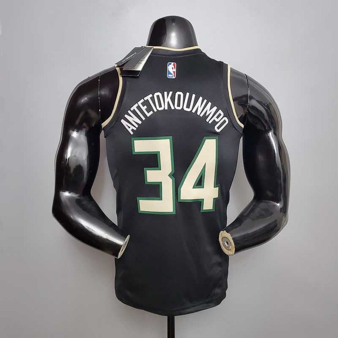 New Bucks Jordan Antetokounmpo #34 Theme Edition Black 8