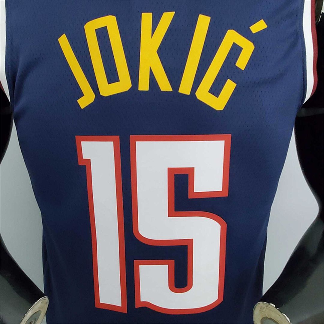 Nuggets Jokic #15 Navy Blue 7