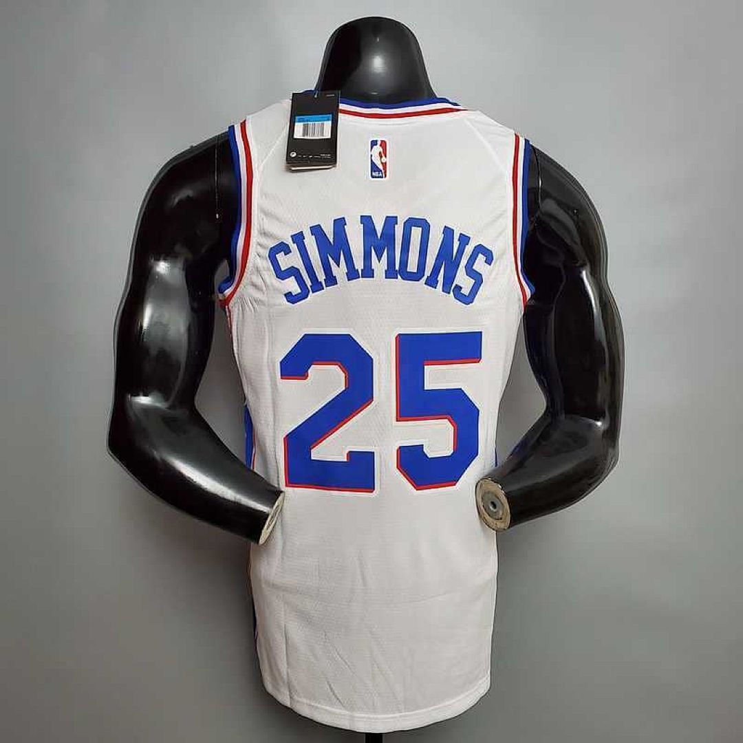 SIMMONS#25 Detroit Pistons white 8