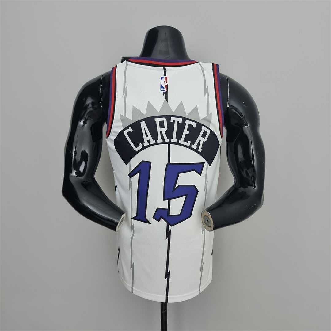Toronto Raptors CARTER #15 White NBA Jersey 3