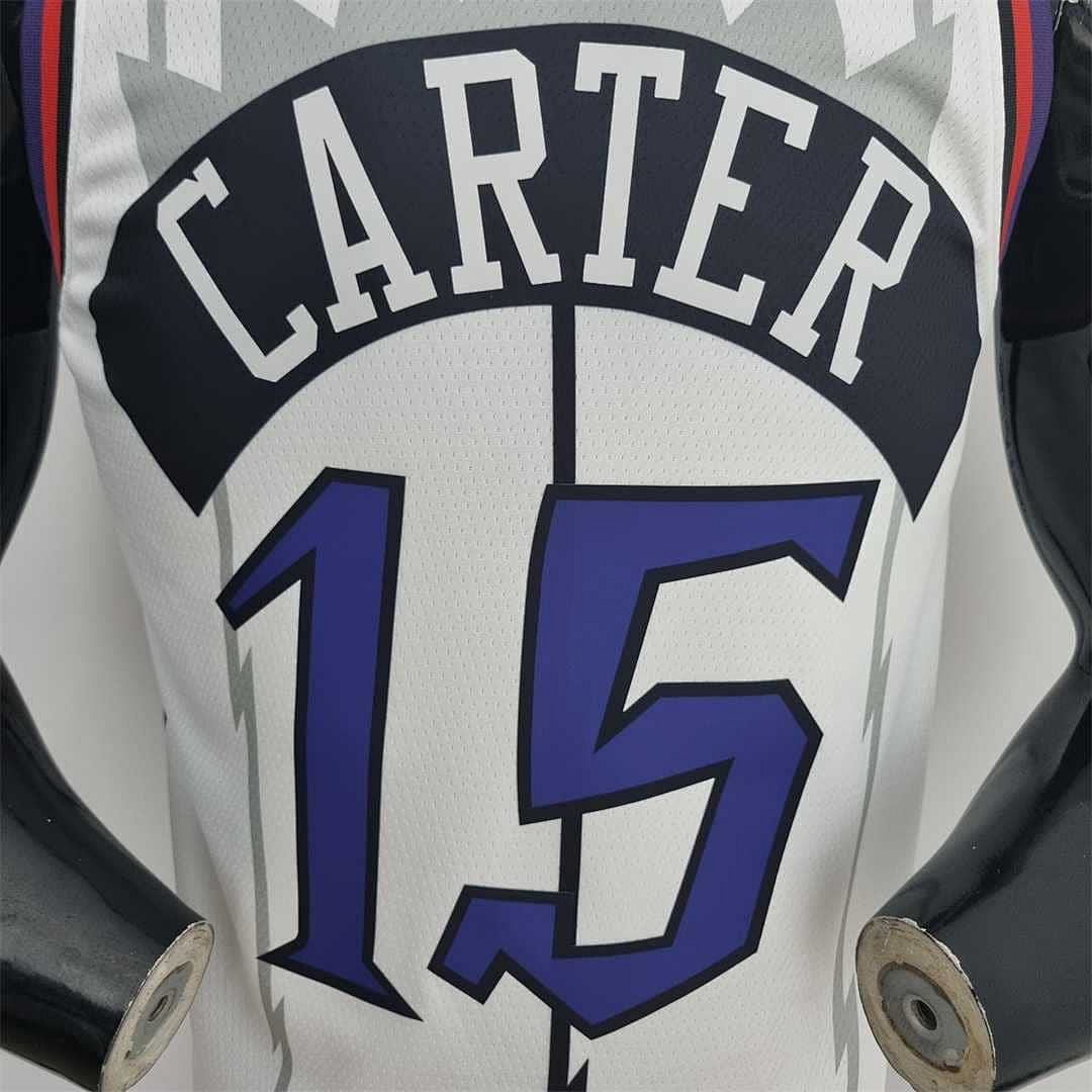 Toronto Raptors CARTER #15 White NBA Jersey 4