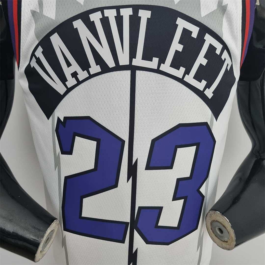 Toronto Raptors VANVLEET#23 White NBA Jersey 9