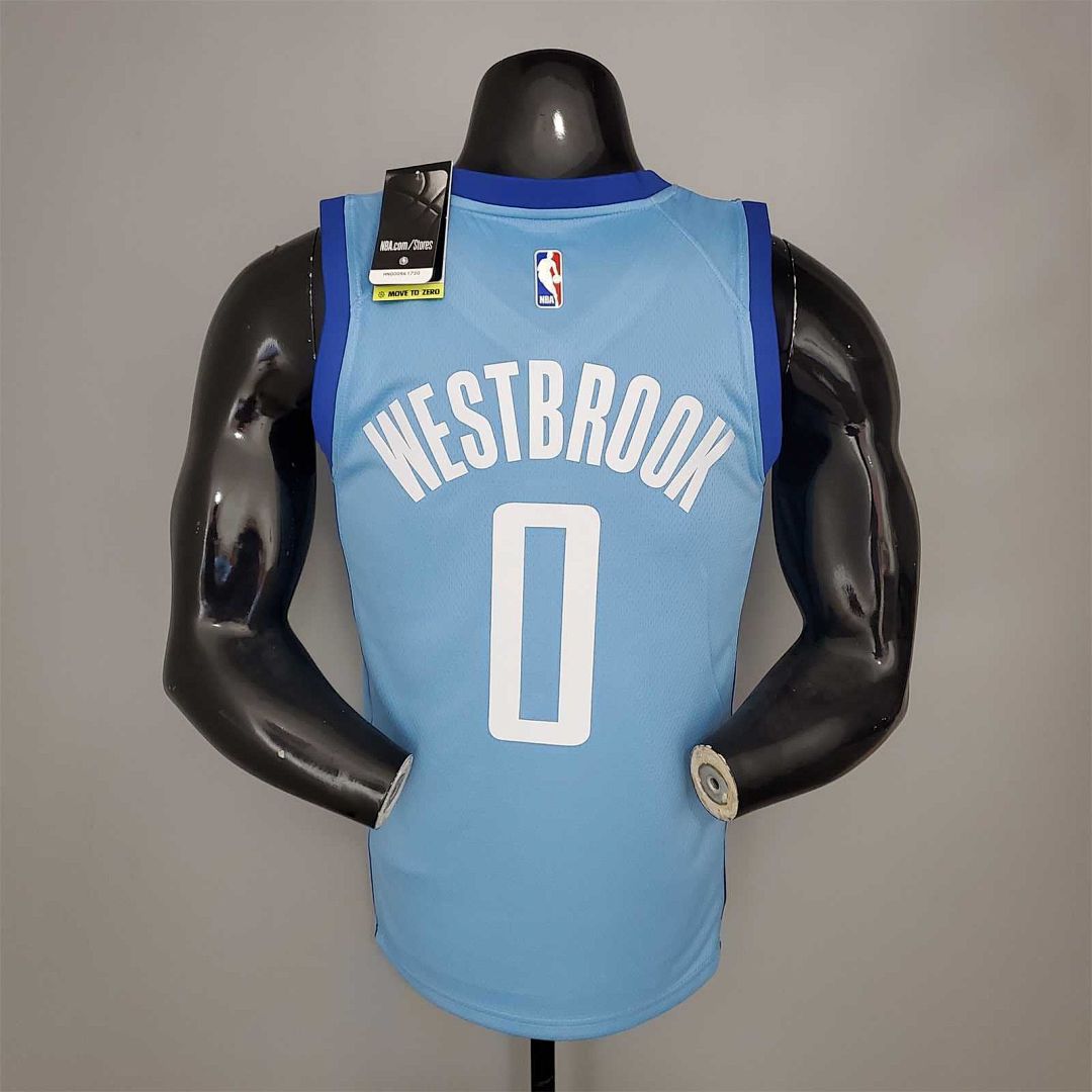 WESTBROOK#0 2021 Rockets City Edition Blue 7