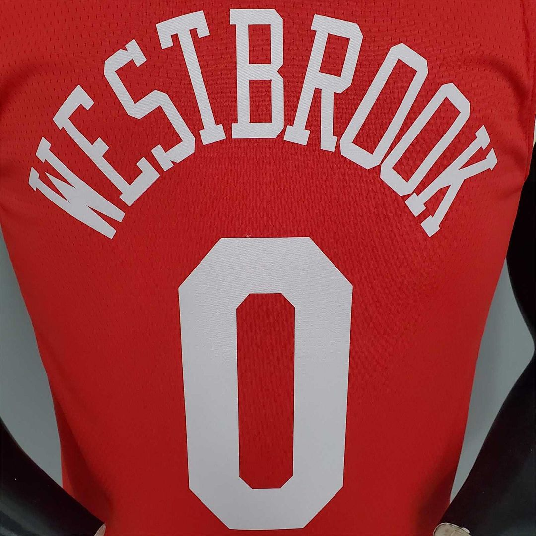 WESTBROOK#0 Rockets Retro Red 4