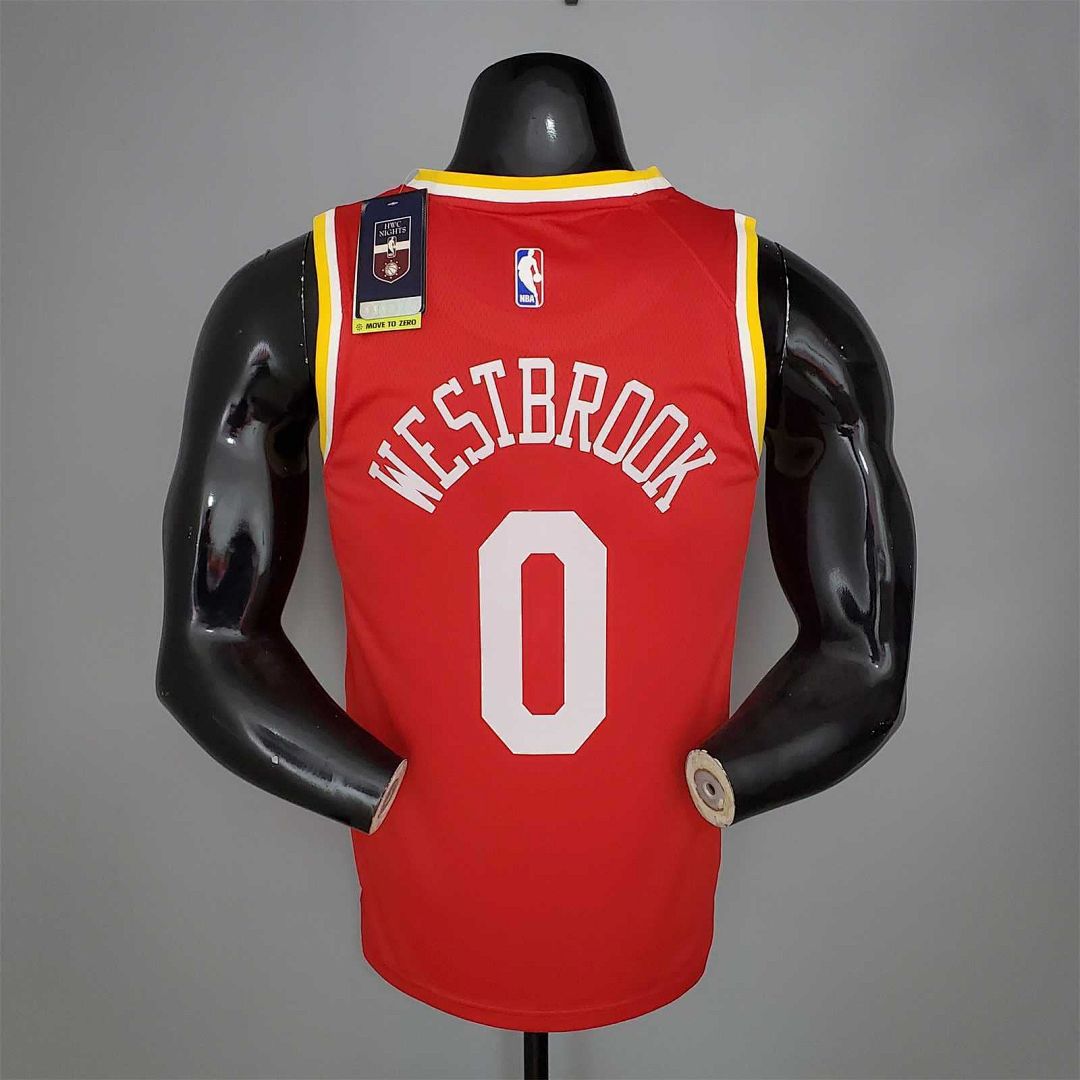 WESTBROOK#0 Rockets Retro Red 5