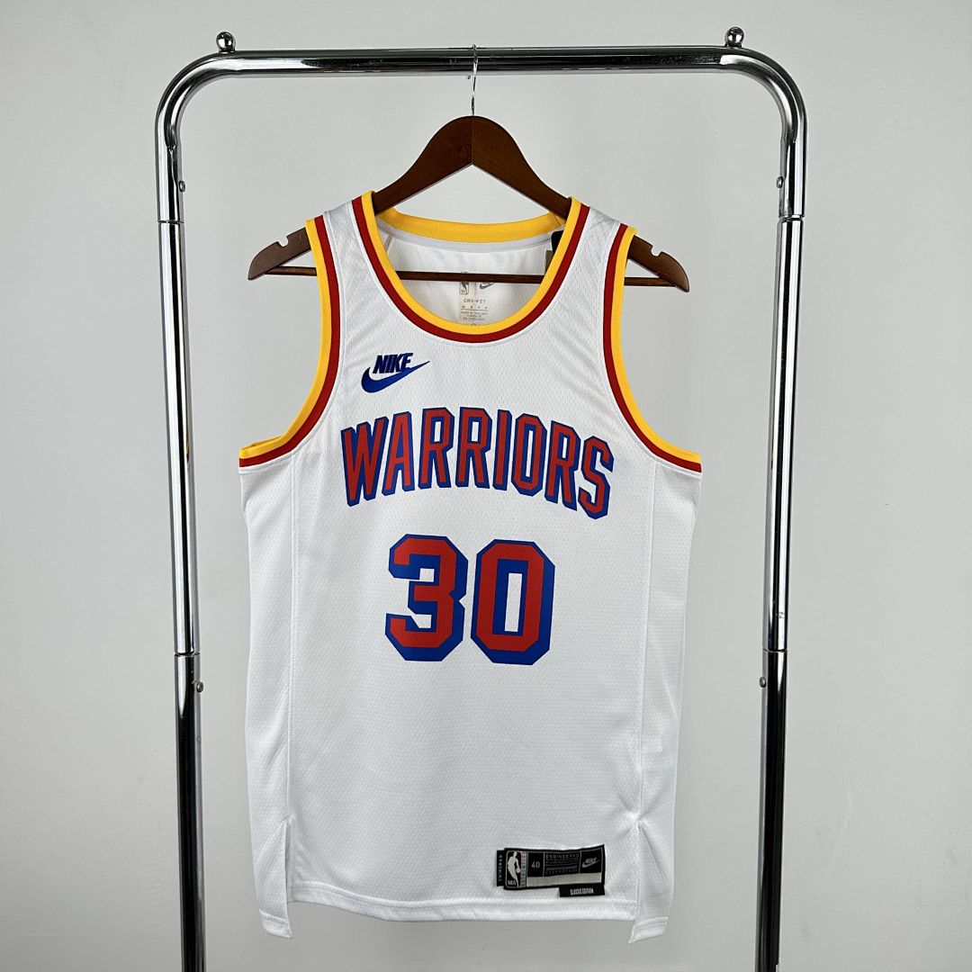 2025 Golden State Warriors Curry #30 Retro NBA Jersey 12