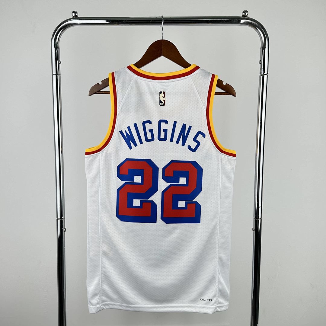 2025 Golden State Warriors Wiggins #22 Retro NBA Jersey 7
