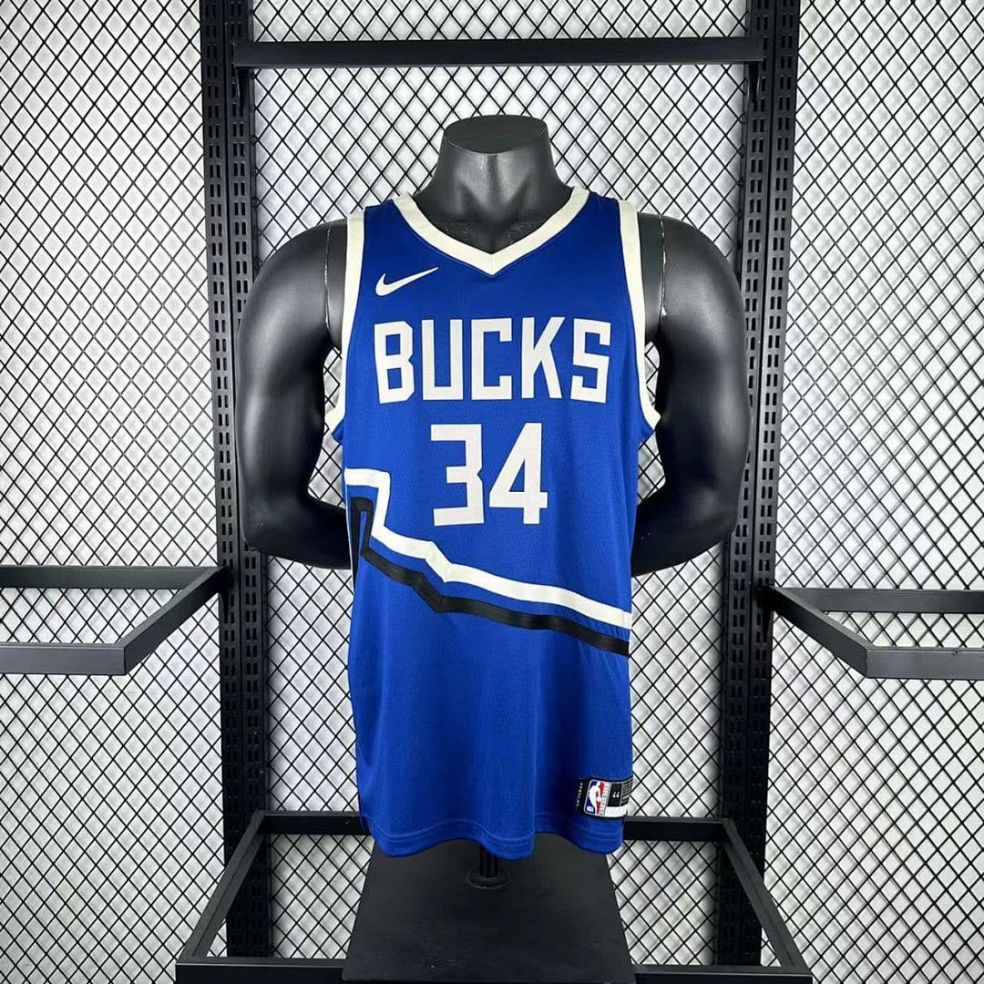 2025 Milwaukee Bucks Antetokounmpo #34 City Edition NBA Jersey