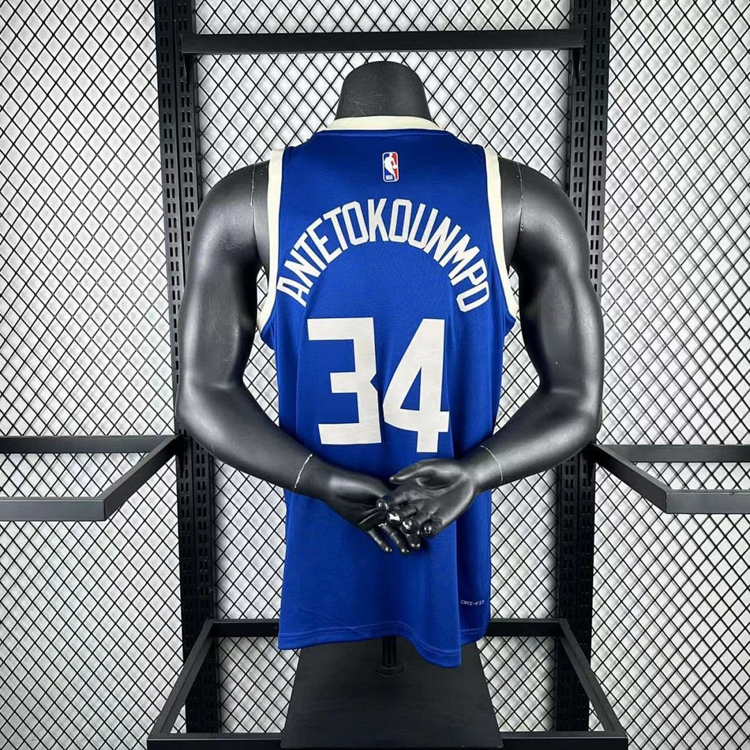 2025 Milwaukee Bucks Antetokounmpo #34 City Edition NBA Jersey 2