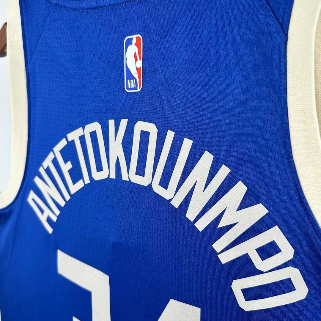 2025 Milwaukee Bucks Antetokounmpo #34 City Edition NBA Jersey 5