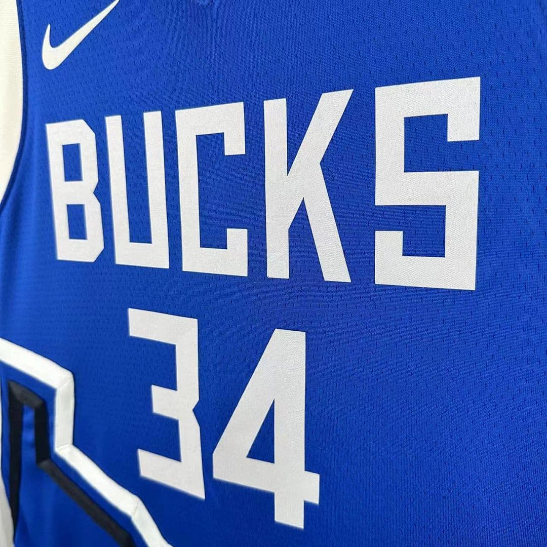 2025 Milwaukee Bucks Antetokounmpo #34 City Edition NBA Jersey 8
