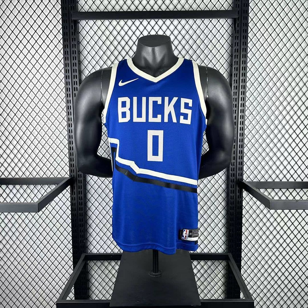 2025 Milwaukee Bucks Lillard #0 City Edition NBA Jersey