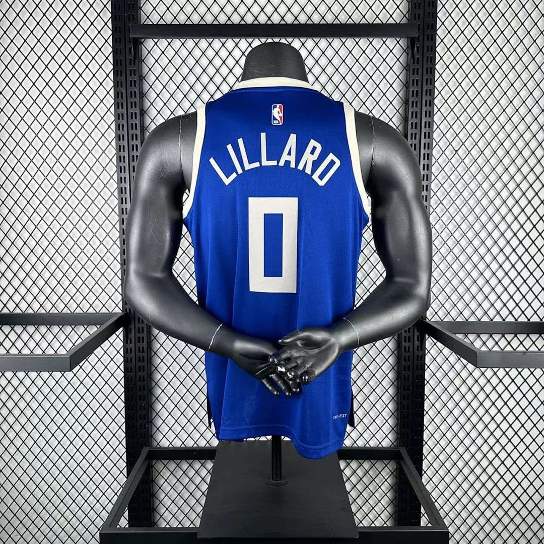 2025 Milwaukee Bucks Lillard #0 City édition NBA maillot 2
