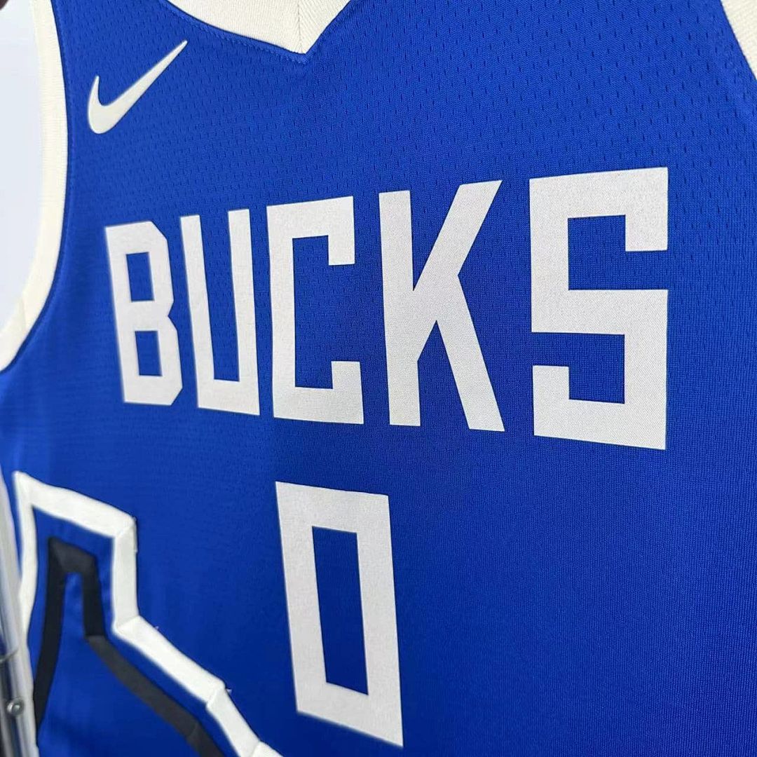 2025 Milwaukee Bucks Lillard #0 City édition NBA maillot 8